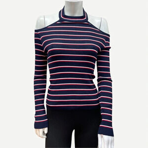 5/$20 Fankai‎ striped halter cold shoulder S